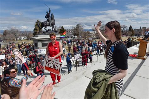 Montana transgender lawmaker silenced again, backers protest